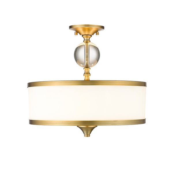 Z-Lite Cosmopolitan Brass Traditional Semi Flush Mount