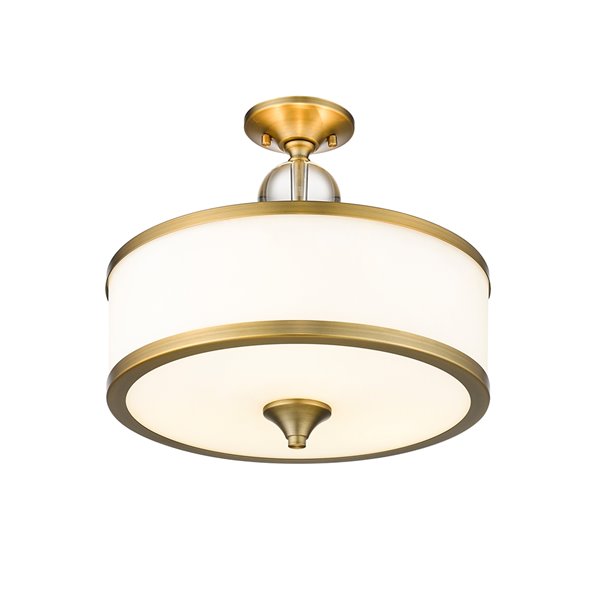 Z-Lite Cosmopolitan Brass Traditional Semi Flush Mount