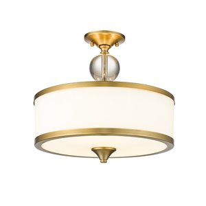 Z-Lite Cosmopolitan Brass Traditional Semi Flush Mount