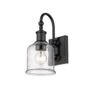Z-Lite Bryant 8-in W x 12.25-in H 1-Light Matte Black Modern/Contemporary Wall Sconce
