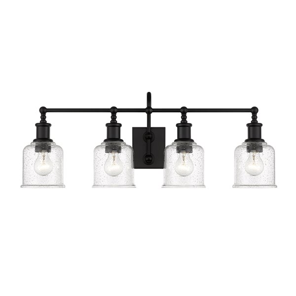 Z-Lite Bryant Black Modern/Contemporary 4-Light Vanity Light