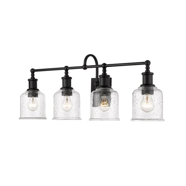 Z-Lite Bryant Black Modern/Contemporary 4-Light Vanity Light