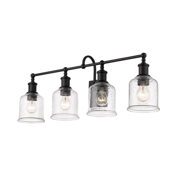 Z-Lite Bryant Black Modern/Contemporary 4-Light Vanity Light