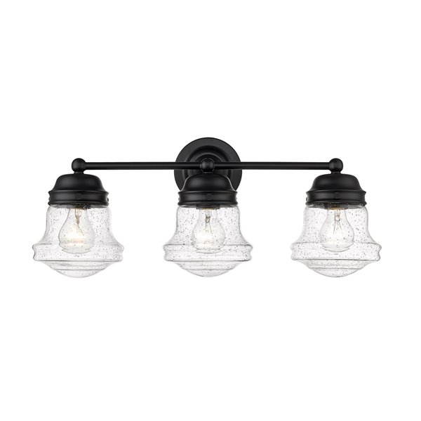 Z-Lite Vaughn Black 3-Light Modern/Contemporary Vanity Light