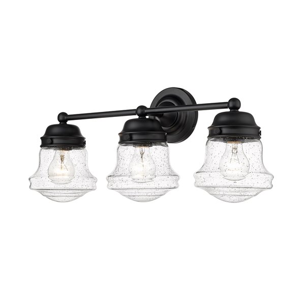 Z-Lite Vaughn Black 3-Light Modern/Contemporary Vanity Light