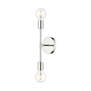 Z-Lite Modernist 4.75-in W 2-Light Chrome Modern/Contemporary Wall Sconce