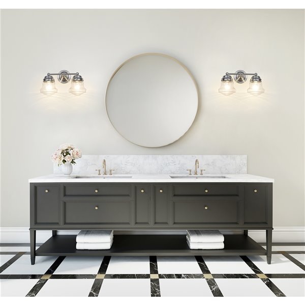 Z-Lite Vaughn 2-Light Nickel Modern/Contemporary Vanity Light