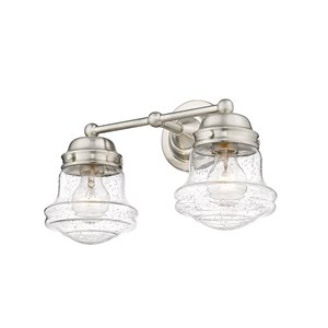 Z-Lite Vaughn 2-Light Nickel Modern/Contemporary Vanity Light