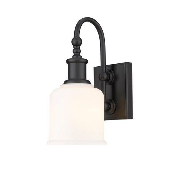 Z-Lite Bryant 8-in W 1-Light Matte Black Modern/Contemporary Wall Sconce