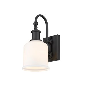 Z-Lite Bryant 8-in W 1-Light Matte Black Modern/Contemporary Wall Sconce