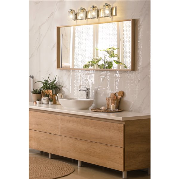 Z-Lite Beckett 4-Light Nickel Modern/Contemporary Vanity Light