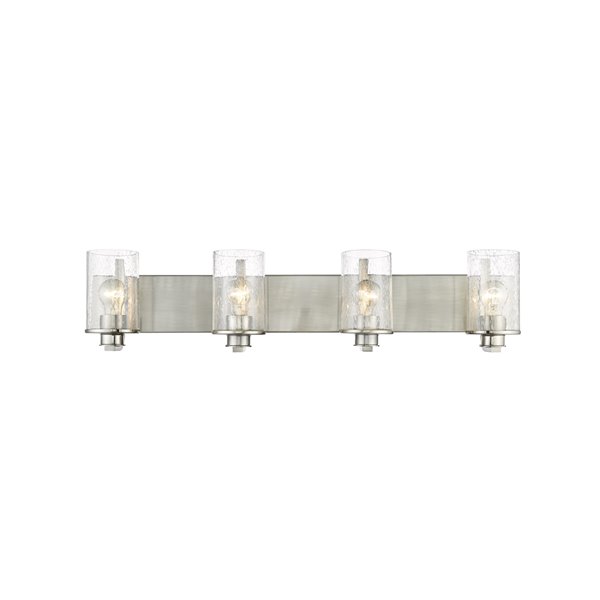 Z-Lite Beckett 4-Light Nickel Modern/Contemporary Vanity Light