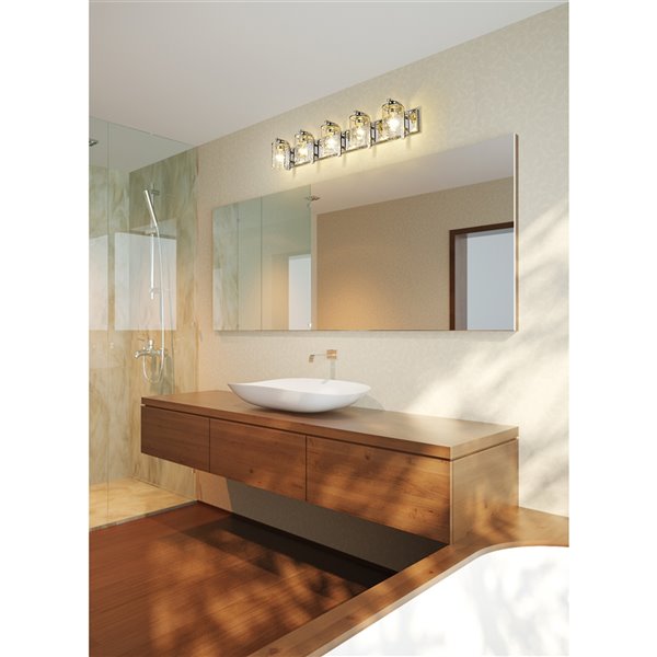 Z-Lite Beckett 5-Light Chrome Modern/Contemporary Vanity Light