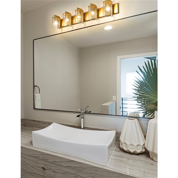 Z-Lite Beckett 5-Light Brass Modern/Contemporary Vanity Light