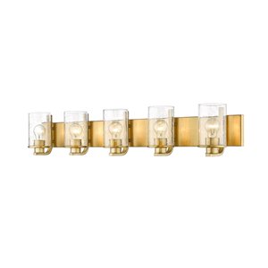 Z-Lite Beckett 5-Light Brass Modern/Contemporary Vanity Light