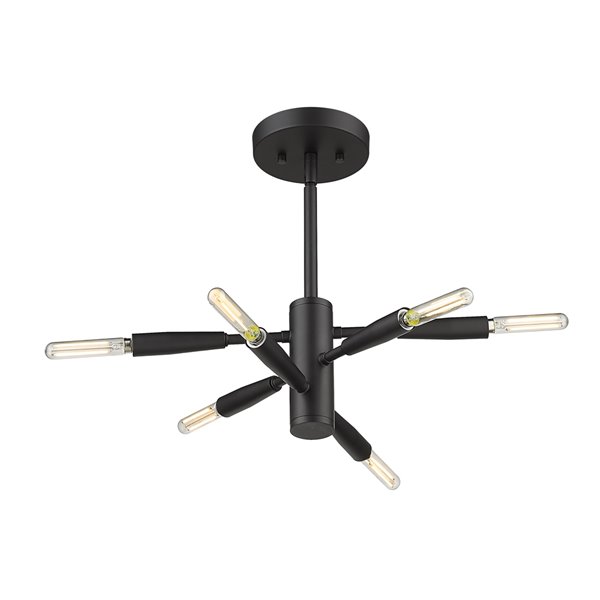 Z-Lite Ascension Black Modern/Contemporary Semi Flush Mount