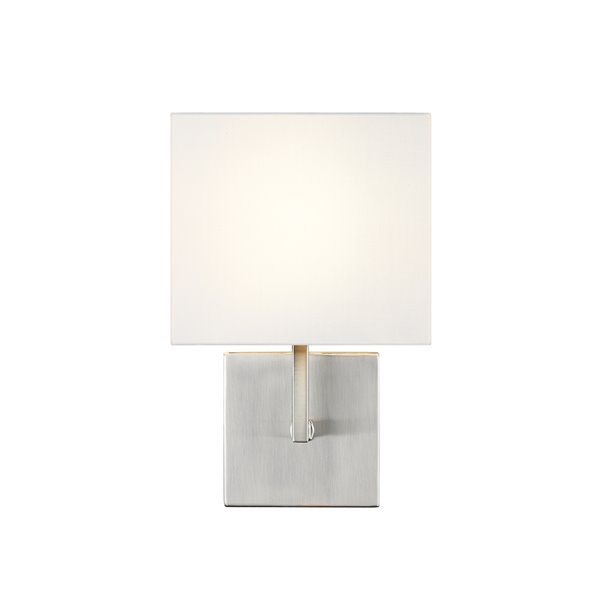 Z-Lite Saxon 7-in W 1-Light Brushed Nickel Traditional Wall Sconce