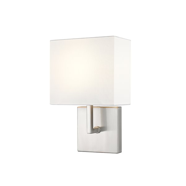 Z-Lite Saxon 7-in W 1-Light Brushed Nickel Traditional Wall Sconce