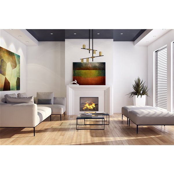 Z-Lite Calumet 5-Light Matte Black/Olde Brass Modern/Contemporary Chandelier