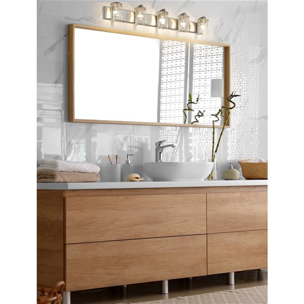 Z-Lite Beckett 5-Light Nickel Modern/Contemporary Vanity