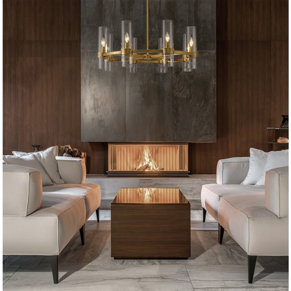 Z-Lite Datus 8-Light Rubbed Brass Modern/Contemporary Chandelier