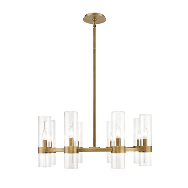 Z-Lite Datus 8-Light Rubbed Brass Modern/Contemporary Chandelier