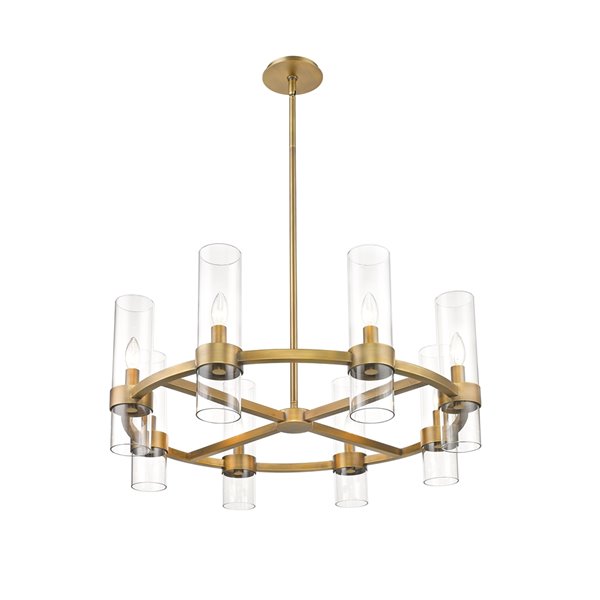 Z-Lite Datus 8-Light Rubbed Brass Modern/Contemporary Chandelier