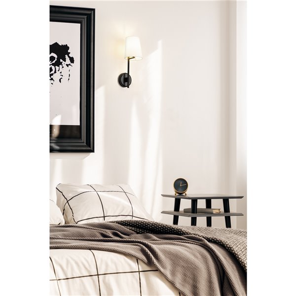 Z-Lite Winward 6-in W 1-Light Matte Black Traditional Wall Sconce