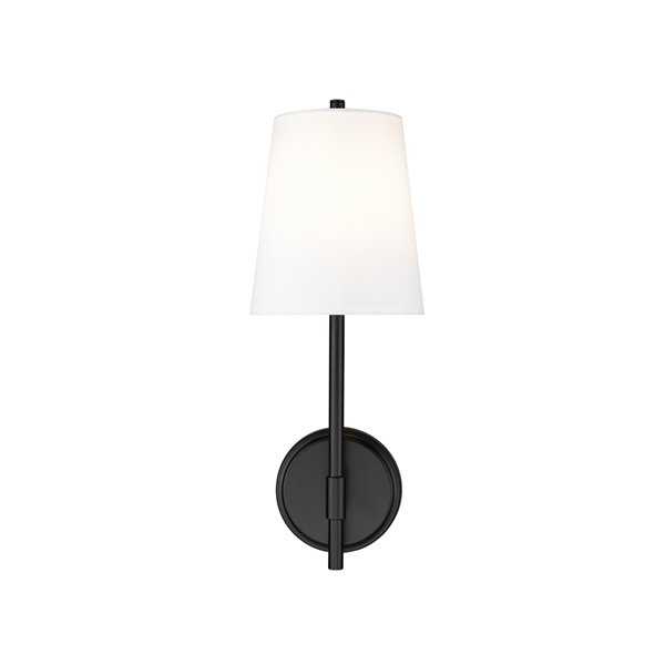 Z-Lite Winward 6-in W 1-Light Matte Black Traditional Wall Sconce