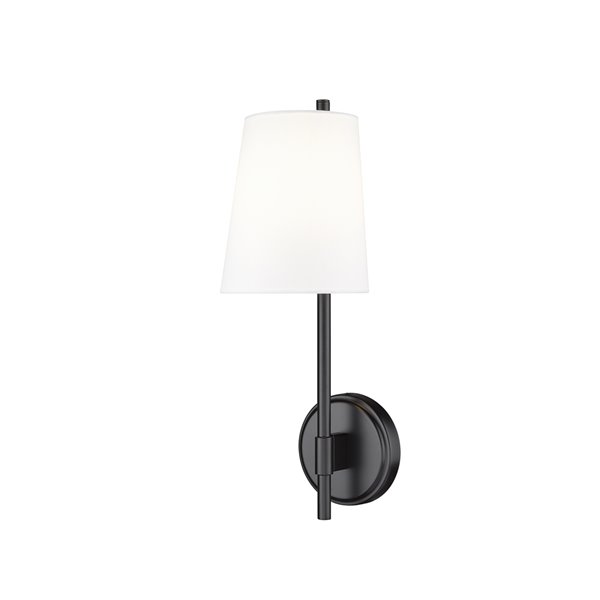 Z-Lite Winward 6-in W 1-Light Matte Black Traditional Wall Sconce