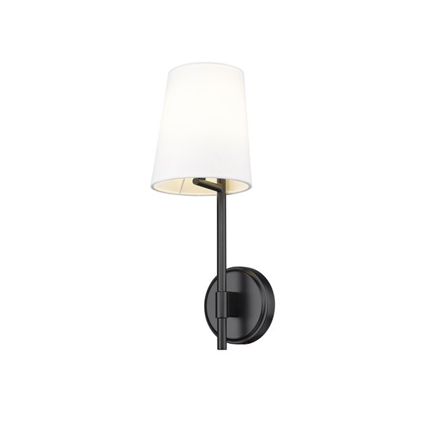 Z-Lite Winward 6-in W 1-Light Matte Black Traditional Wall Sconce