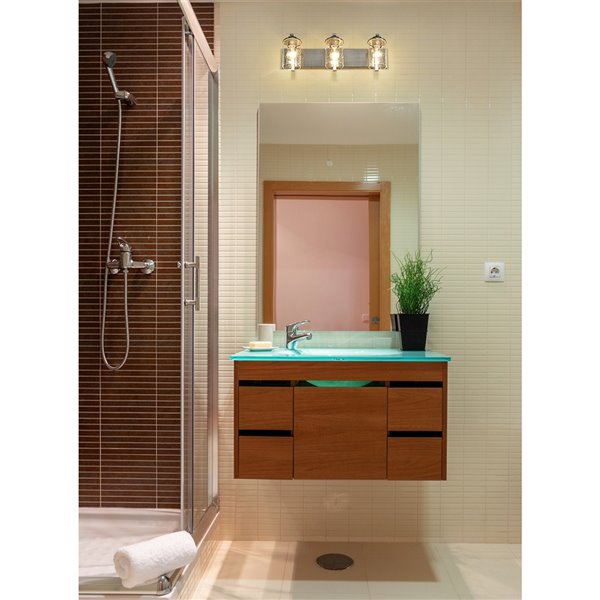 Z-Lite Beckett 3-Light Nickel Modern/Contemporary Vanity Light