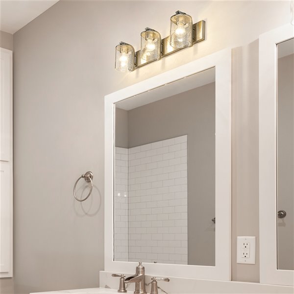 Z-Lite Beckett 3-Light Nickel Modern/Contemporary Vanity Light