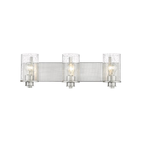 Z-Lite Beckett 3-Light Nickel Modern/Contemporary Vanity Light