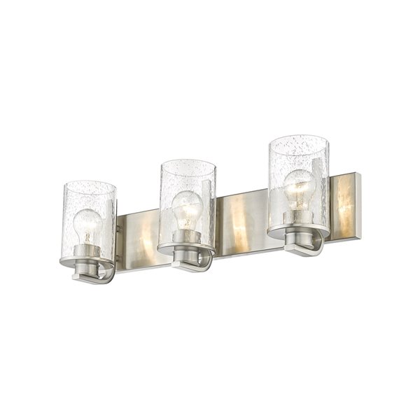 Z-Lite Beckett 3-Light Nickel Modern/Contemporary Vanity Light