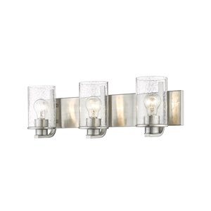 Z-Lite Beckett 3-Light Nickel Modern/Contemporary Vanity Light