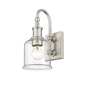 Z-Lite Bryant 8-in W 1-Light Brushed Nickel Modern/Contemporary Wall Sconce