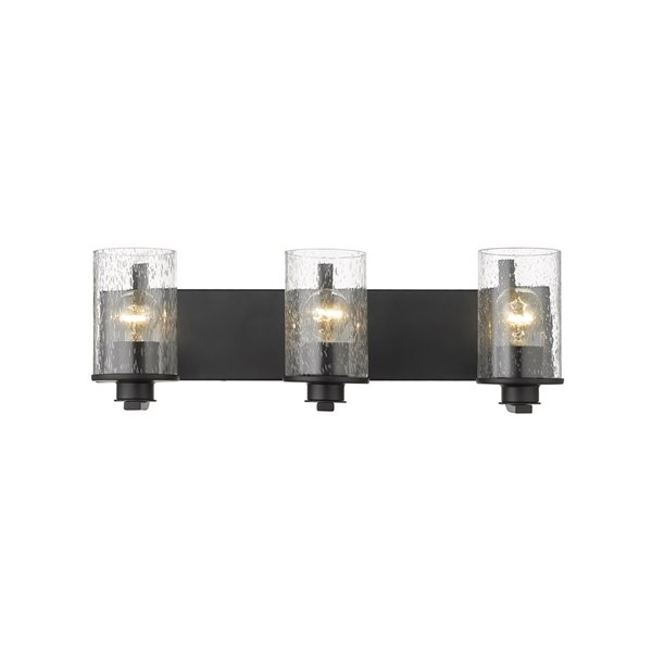 Z-Lite Beckett 3-Light Black Modern/Contemporary Vanity Light