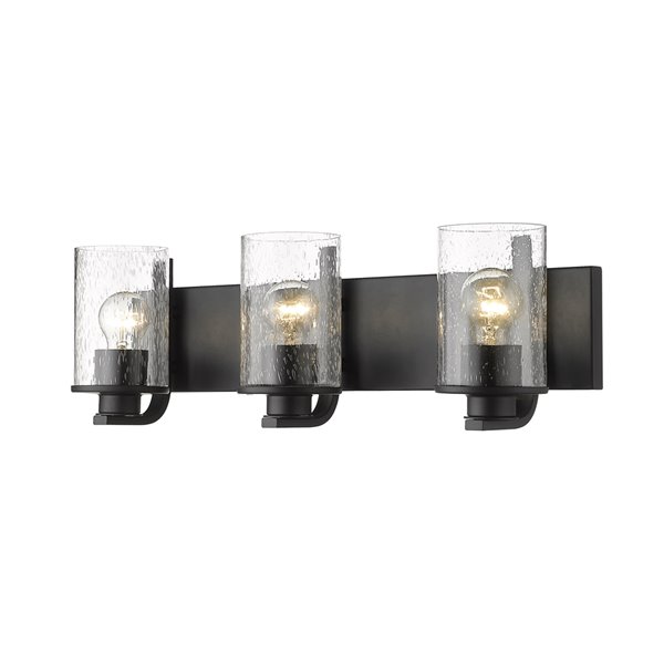 Z-Lite Beckett 3-Light Black Modern/Contemporary Vanity Light