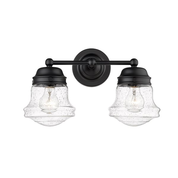 Z-Lite Vaughn Black 2-Light Modern/Contemporary Vanity Light