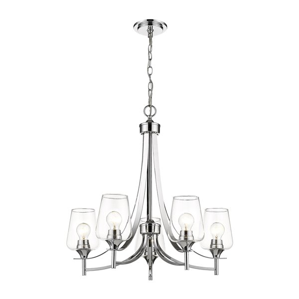 Z-Lite Joliet 5-Light Chrome Modern/Contemporary Chandelier