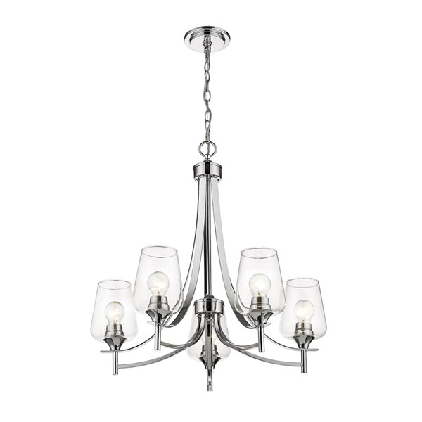 Z-Lite Joliet 5-Light Chrome Modern/Contemporary Chandelier