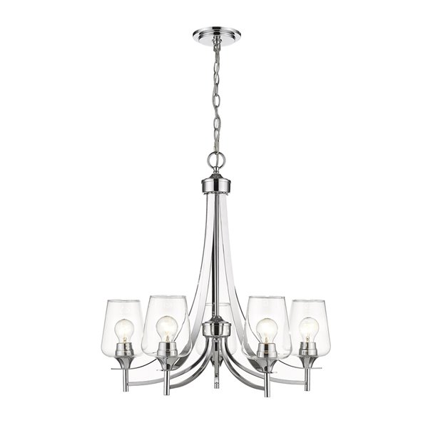 Z-Lite Joliet 5-Light Chrome Modern/Contemporary Chandelier