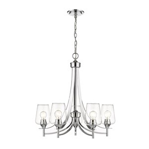 Z-Lite Joliet 5-Light Chrome Modern/Contemporary Chandelier