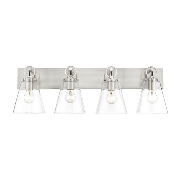 Z-Lite Harper 4-Light Nickel Modern/Contemporary Vanity Light