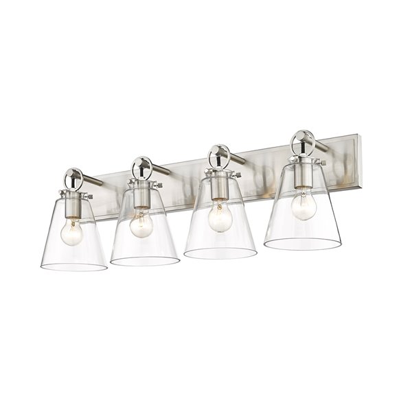 Z-Lite Harper 4-Light Nickel Modern/Contemporary Vanity Light