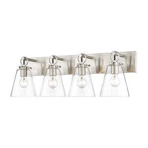 Z-Lite Harper 4-Light Nickel Modern/Contemporary Vanity Light