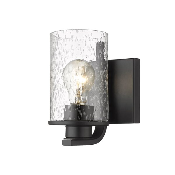 Z-Lite Beckett 4.5-in W 1-Light Matte Black Modern/Contemporary Wall Sconce