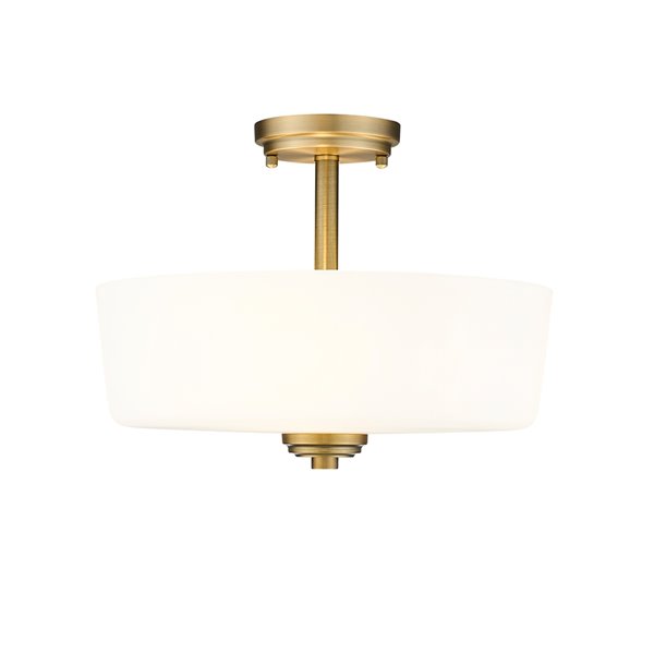 Z-Lite Arlington Brass Traditional Semi Flush Mount