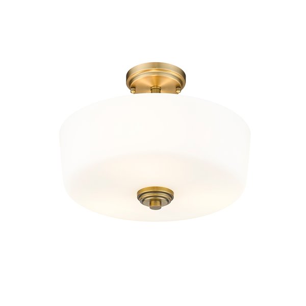 Z-Lite Arlington Brass Traditional Semi Flush Mount